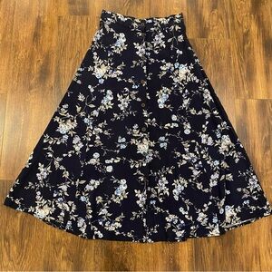 Vintage midi length floral skirt